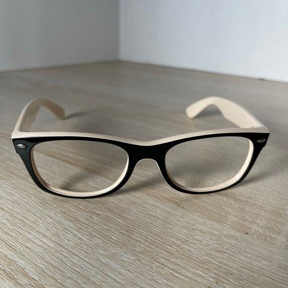 Ray-Ban RB2132 New Wayfarer 875 Sunglasses Frames Only Black Beige 52-18-145 - Picture 2 of 11